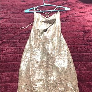 Gold cowl neck dress! Worn once!